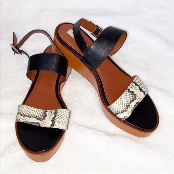 Cole Haan Shoes - Cole Haan Black/ Snakeskin platform sandal